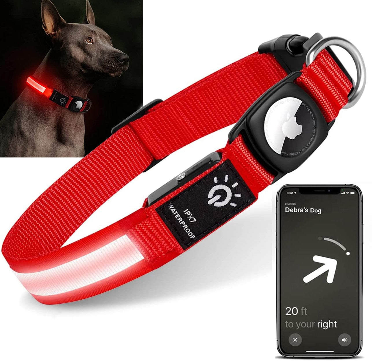 Olixar Apple AirTag Protective Clip On Dog Collar Case - Red - Mobile Fun  Ireland